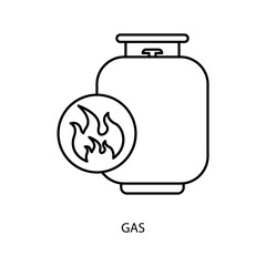 gas concept line icon. Simple element illustration.gas concept outline symbol design.
