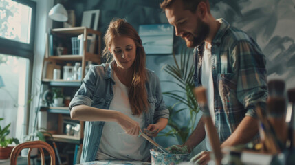 Fototapeta premium Secondhand Gems, Secondhand Home: DIY Furniture Upcycle with Love