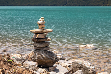 Mani Stone Pile in Tibet