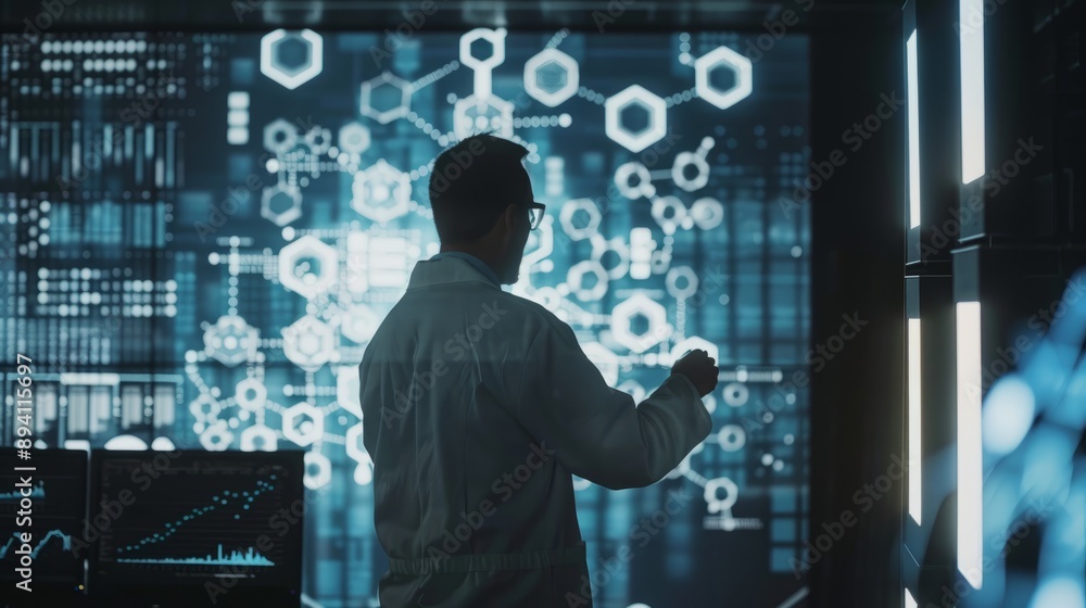 Poster advanced big data analytics with machine learning: scientist analyzing information structures for st