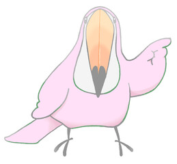 Toucan pointing to the right(sakura)