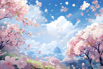 Cherry Blossoms & Blue Sky