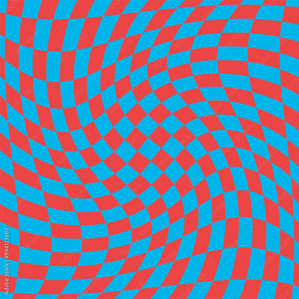 Poster abstract red and blue geometric pattern vector
