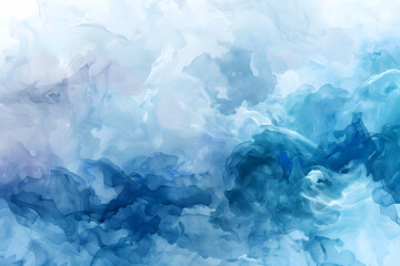 Abstract Blue Ink Swirl Background