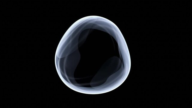 Water bubble element animation. Movement of air bubbles on Black background and Green Screen. Animation seamless loop. 3d render.