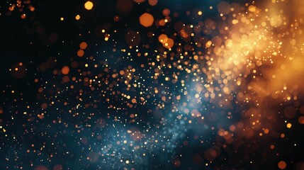 Fototapeta premium Defocused particles creating a sparkling bokeh effect