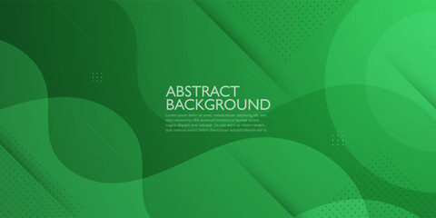 Wave abstract colorful green background with dynamic shape design and simple pattern. Eps10 vector
