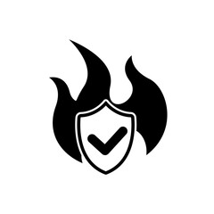 fire resistant concept line icon. Simple element illustration.fire resistant concept outline symbol design.