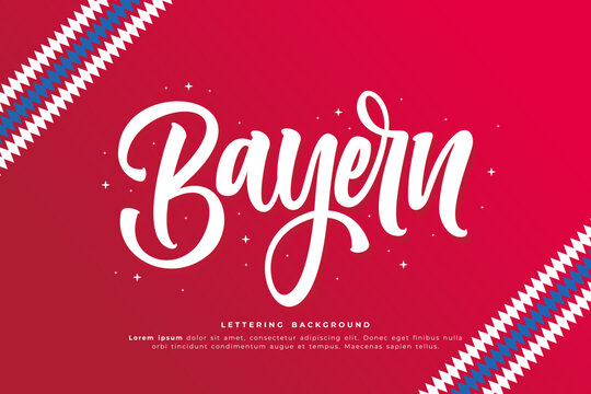 bayern lettering background template design