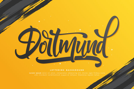 dortmund lettering background template design
