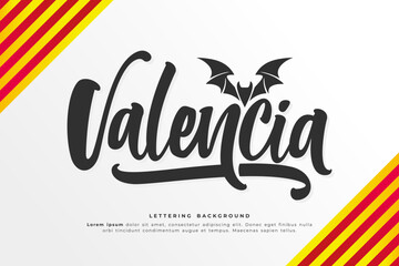 valencia lettering background template design