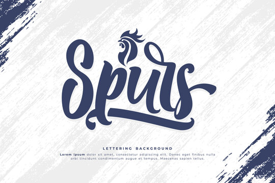 spurs lettering background template design