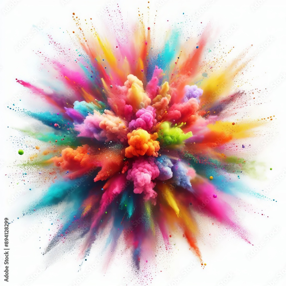 Poster 186 51. burst of colorful powder exploding in the air, creating