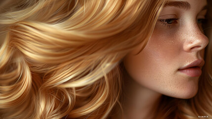 Golden Blonde Hair & Freckles