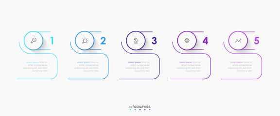 Vector Infographic label design template with icons and 5 options or steps. Can be used for process diagram, presentations, workflow layout, banner, flow chart, info graph.