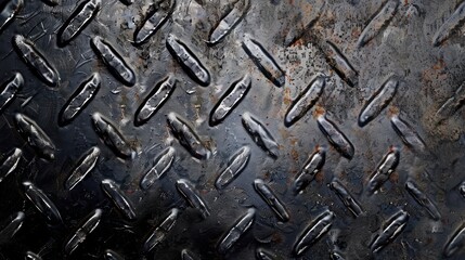 Close-up of a Worn Steel Plate