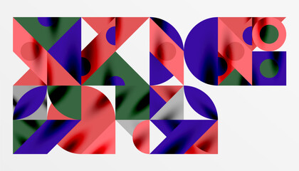 Neo memphis geometric pattern with circles, squares and lines. Pop art abstract background for covers, banners, flyers and posters and other templates