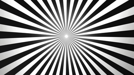 Black and White Sunburst Pattern