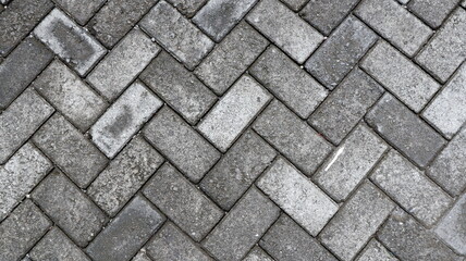 Outdoor gray paving blocks stone texture