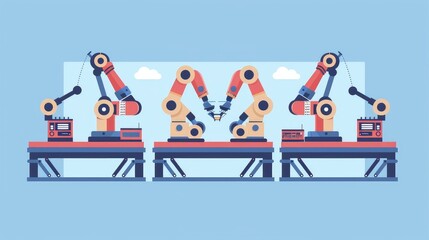 Advanced Robotic Automation in Modern Manufacturing Facility