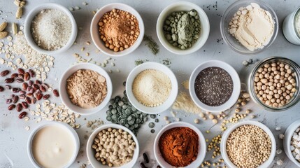 Assortment of Healthy Ingredients and Superfoods