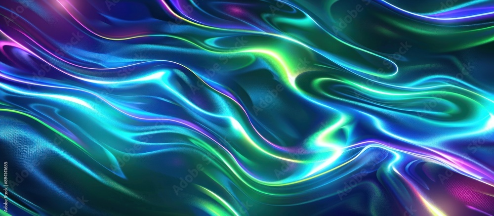 Poster Abstract Liquid Neon Lights