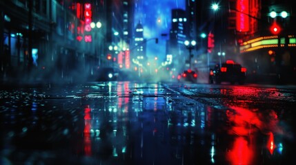 Fototapeta premium Rainy City Night
