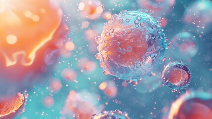 3d illustration of embryonic stem cells in cellular therapy, showcasing advanced concepts in stem cell research and regenerative medicine