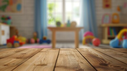 Wooden board, playroom background