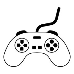Joystick Retro Doodle. vector illustration	