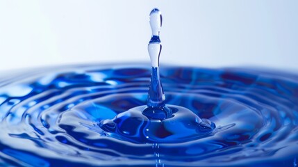 Blue liquid droplet in laboratory setting for science test, chemical study, and medical research background &ndash; ideal for scientific experiments, laboratory procedures, and educational materials