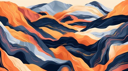 Obraz premium The abstract pattern background of the summer landscape creates a mesmerizing texture reminiscent of the natural elements found in mountains, deserts, and rocky terrain, perfect for hiking .