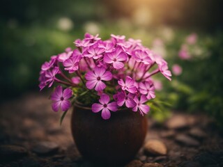 Flowers Phlox subulata in vase