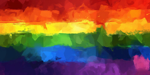 Obraz premium Bright Abstract Rainbow Watercolor Gradient Art in Vibrant Colors