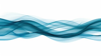 Vibrant digital waves flow freely against a clean white backdrop, showcasing dynamic movement and modern design elegance.