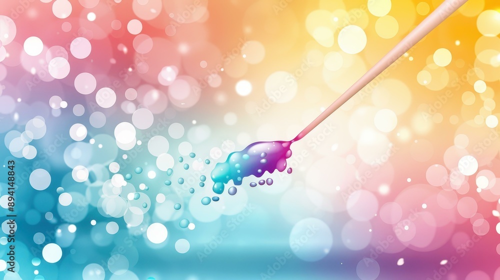 Poster experience an explosion of color with this dynamic abstract splash, blending vibrant hues into a cap