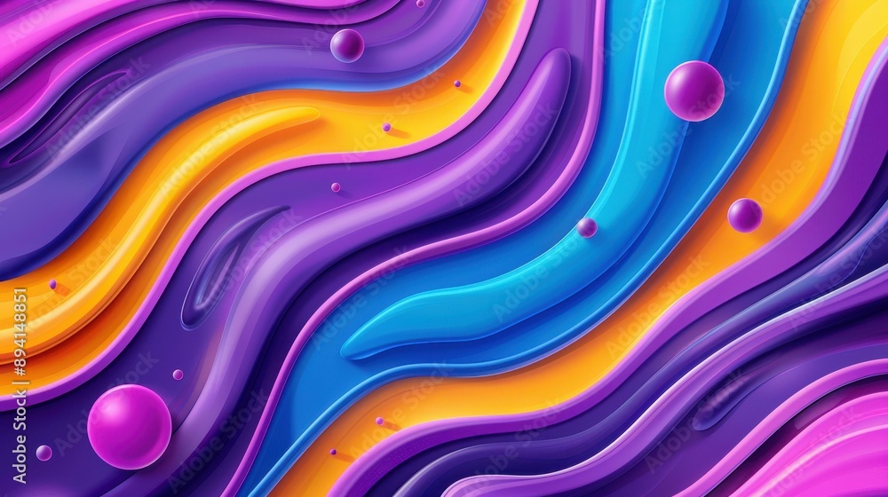 Poster experience an explosion of color with this dynamic abstract splash, blending vibrant hues into a cap