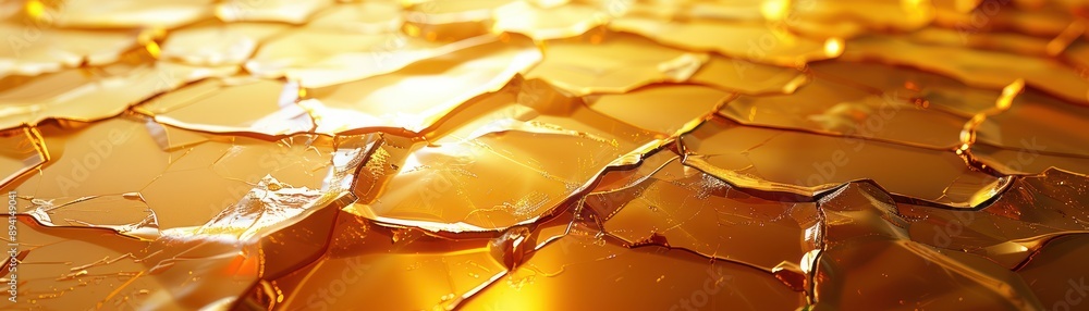 Poster abstract amber background with intricate geometric gold elements for branding and design, luxurious 