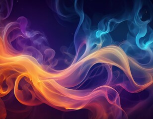 Elegant Abstract Smoke Art: Organic Shapes and Mysterious Trails