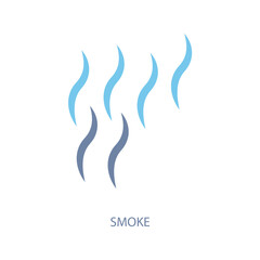 smoke concept line icon. Simple element illustration.smoke concept outline symbol design.