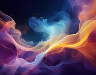Elegant Abstract Smoke Art: Organic Shapes and Mysterious Trails