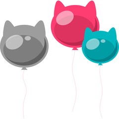 Cat Balloon Illustration