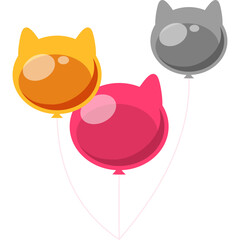 Cat Balloon Illustration