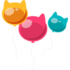 Cat Balloon Illustration