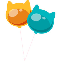 Cat Balloon Illustration