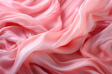 Fototapeta premium Pink Silk Fabric Draped Background