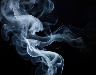 Elegant Abstract Smoke Art: Organic Shapes and Mysterious Trails