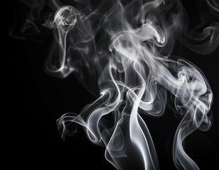 Elegant Abstract Smoke Art: Organic Shapes and Mysterious Trails