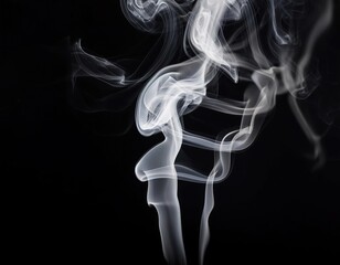 Elegant Abstract Smoke Art: Organic Shapes and Mysterious Trails
