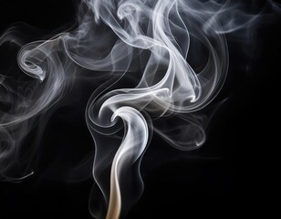 Elegant Abstract Smoke Art: Organic Shapes and Mysterious Trails